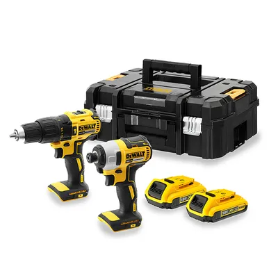 Комплект акумулаторни инструменти DeWALT  с 2 батерии и зарядно, DCD778, DCF787, 18 V, 2 Ah, DCK2060D2T