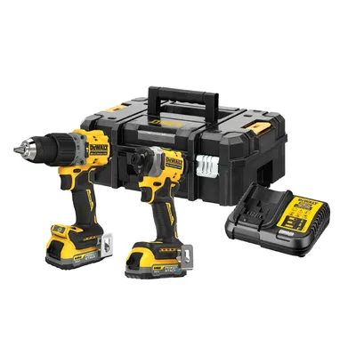 Комплект акумулаторни инструменти DeWALT  с 2 батерии и зарядно, DCD805, DCF850, 18 V, 1.7 Ah, DCK2050E2T