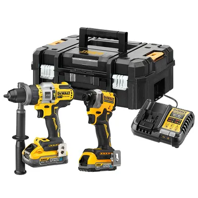 Комплект акумулаторни инструменти DeWALT  с 2 батерии и зарядно, DCD999, DCF850, 18 V, 1x1.7, 1x5 Ah, DCK2052H1E1T