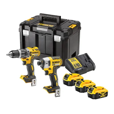 Комплект акумулаторни инструменти DeWALT  с 3 батерии и зарядно, DCD796, DCF887, 18 V, 5 Ah, DCK266P3T