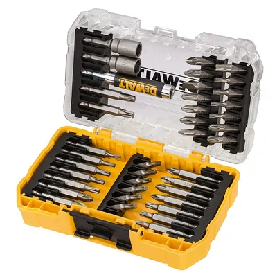 Комплект битове DeWALT PH/PZ/SB/TX/SW с магнитен държач 1/4", 40 бр., DT70717