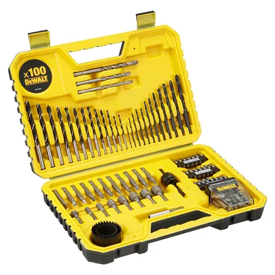 Комплект битове DeWALT със свредла 1/4", 100 бр., DT71563