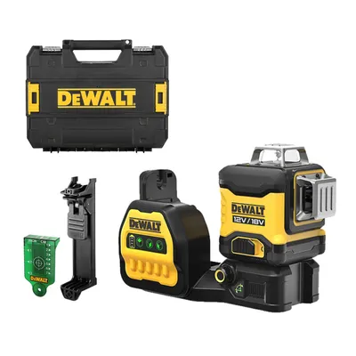 Линеен лазерен нивелир DeWALT с 3 лъча   35 м, 70 м, 0.3 мм/м, DCE089NG18