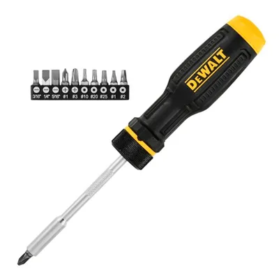 Магнитна отвертка-държач DeWALT с тресчотка и сменяеми накрайници  11 бр., DWHT68002-0