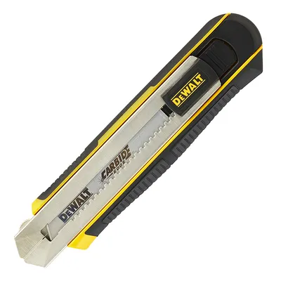 Макетен нож DeWALT метален с 3 резервни остриета 25 мм, DWHT0-10250