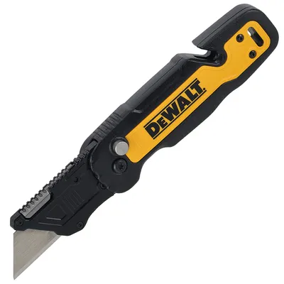 Макетен нож DeWALT пластмасов с трапецовидно острие сгъваем  110/180 мм, DWHT10992-0