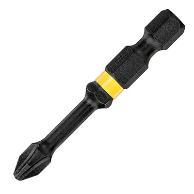 Накрайник бит PH DeWALT Philips ударен, торсионен PH 2, 1/4", 57 мм, 2 бр., Extreme FlexTorq