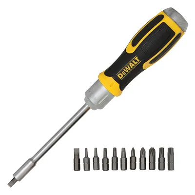 Магнитна отвертка-държач DeWALT комплект със сменяеми накрайници  12 бр., DWHT69233