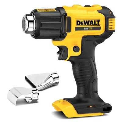 Пистолет за горещ въздух DeWALT акумулаторен в кутия без батерия и зарядно, 18 V, 90-190 л/мин, 530 °C, DCE530