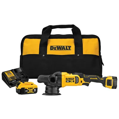 Акумулаторна полирмашина DeWALT  с 2 батерии и зарядно, 18 V, 5 Ah, ф 125 мм, 2000-5500 об./мин, DCM848P2
