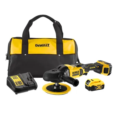 Акумулаторна полирмашина DeWALT  с 2 батерии и зарядно, 18 V, 5 Ah, ф 180 мм, 0-800/0-2200 об./мин, DCM849P2