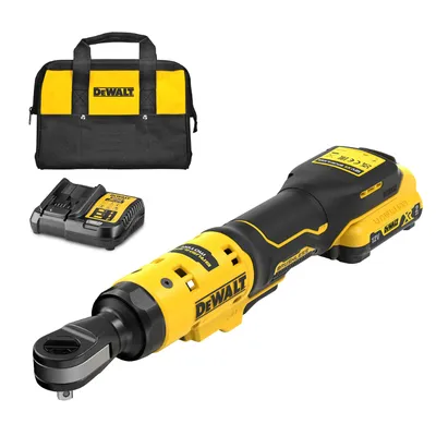Акумулаторна тресчотка DeWALT с 1 батерия и зарядно, 12 V, 2 Ah, 54 Nm, квадрат, 1/4", DCF504D1