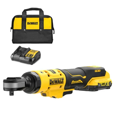 Акумулаторна тресчотка DeWALT с 1 батерия и зарядно, 12 V, 2 Ah, 81 Nm, квадрат, 3/8", DCF503D1