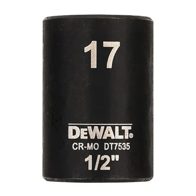 Вложка милиметрова DeWALT 6-стен ударна 17 мм х 1/2", DT7535