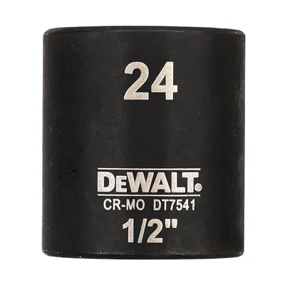 Вложка милиметрова DeWALT 6-стен ударна 24 мм х 1/2", DT7541