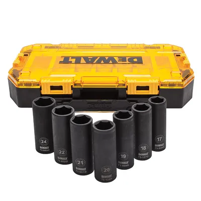 Вложки комплект DeWALT ударни 7 бр., 17-24 мм x 1/2", DWMT74737