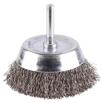 Четка чашковидна за бормашина Bosch от стоманена тел  70 мм, 6 мм, 0.2 мм, PRO Metal clean