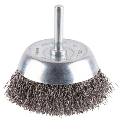 Четка чашковидна за бормашина Bosch от стоманена тел  70 мм, 6 мм, 0.3 мм, PRO Metal clean