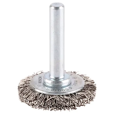 Четка дискова за бормашина Bosch от неръждаема тел  30 мм, 6 мм, 0.3 мм, PRO Stainless Steel clean