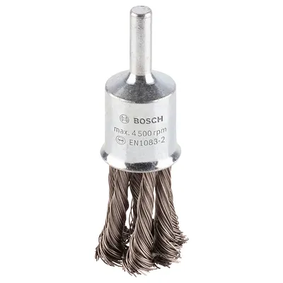 Четка конусовидна за бормашина Bosch от неръждаема усукана тел  19 мм, 0.35 мм, PRO Stainless Steel heavy