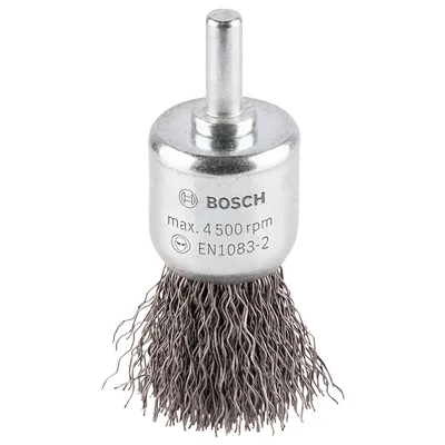 Четка конусовидна за бормашина Bosch от стоманена тел ф 25 мм, 0.3 мм, PRO Metal clean