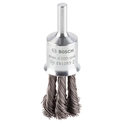 Четка конусовидна за бормашина Bosch от стоманена усукана тел ф 19 мм, 0.35 мм, PRO Metal heavy