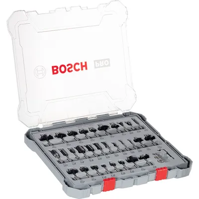 Фрезер за дърво профилен Bosch с карбидни пластини комплект 30 бр., ф 6.35 мм, PRO