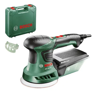Електрически орбитален шлайф Bosch 270 W, ф 125 мм, 4000–24 000 об./мин, PEX 300 AE