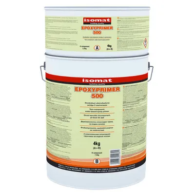 Грунд епоксиден Isomat за подови покрития  4 кг, бледожълт, Epoxyprimer 500