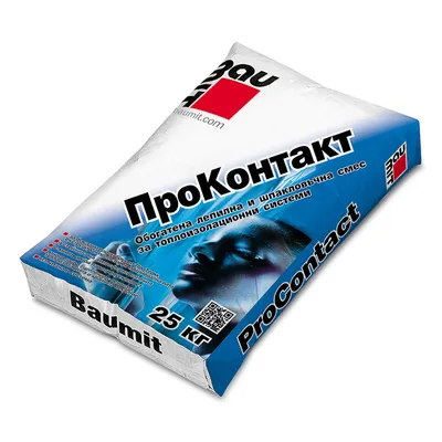 Лепило Baumit циментова шпакловка за полистирол и вата 25 кг, сиво, ProContact