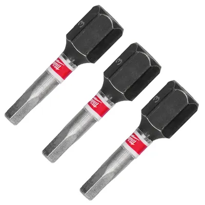 Накрайник бит SW Milwaukee външен 6-стен SW 3, 1/4", 25 мм, 3 бр., Shockwave Impact Duty