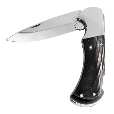 Ловджийски нож Mikov сгъваем с кожен калъф 80/195 мм, Hablock 220-XR-1 KP