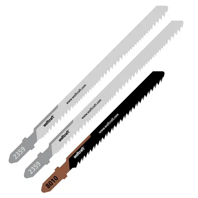 Нож за зеге Wolfcraft комплект за дърво с пирони праволинейно, 3 бр.