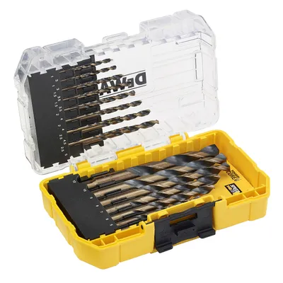 Свредло за метал HSS-G DeWALT с цилиндрична опашка комплект 1-12 мм, 23 бр., DT70729