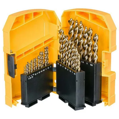 Свредло за метал HSS-G DeWALT с цилиндрична опашка комплект 1-13 мм, 29 бр., DT7926