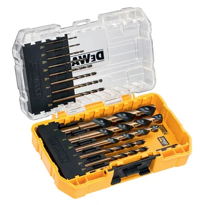 Свредло за метал HSS-G DeWALT с цилиндрична опашка комплект 1-8 мм, 14 бр., DT70727