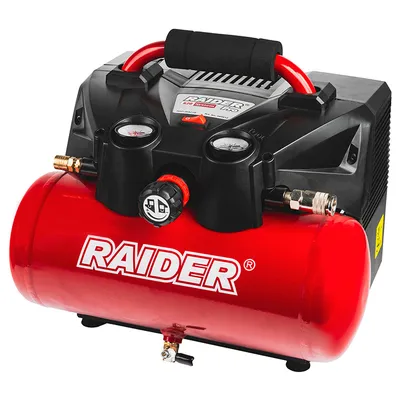 Акумулаторен безмаслен компресор Raider без батерия и зарядно, 2x20 V, 6 л, 98 л/мин, 9 bar, RDP-J6AC20