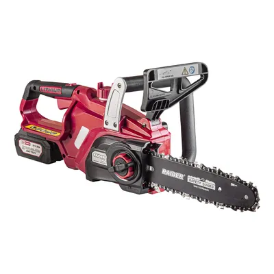 Акумулаторна резачка за дърва Raider с 1 батерия и зарядно, 20 V, 3 Ah, 25 см, 3/8 ", 1.3 мм, 40 звена, RDP-SCHS20