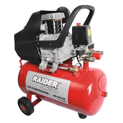 Електрически компресор Raider  2 к.с., 24 л, 110 л/мин, 8 bar, RD-AC04Z