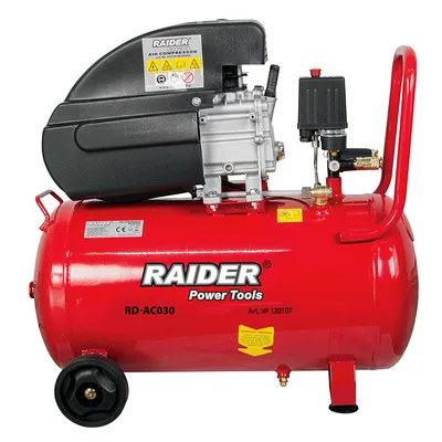 Електрически компресор Raider  2 к.с., 50 л, 110 л/мин, 8 bar, RD-AC02