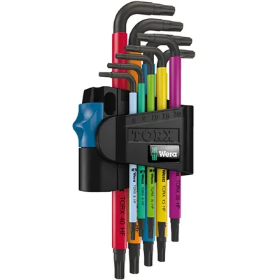 Г-образен ключ Wera Torx/Torx комплект TX8-40, 9 бр., 967/9