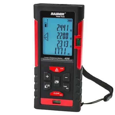 Лазерна ролетка Raider  40 м, 0.2 мм/м, RD-LDM01