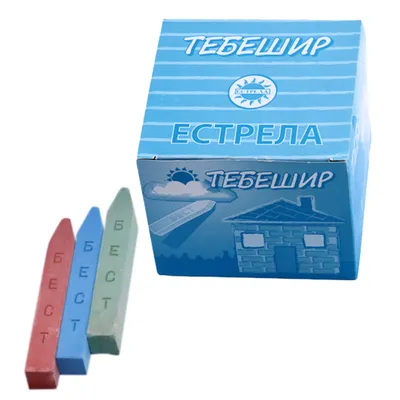 Тебешир Estrela в кутия  42 бр., цветен