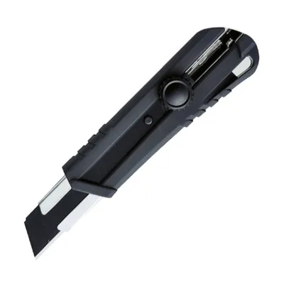 Макетен нож KDS пластмасов с метален водач 190х25 мм, Black Max