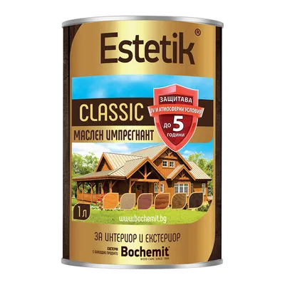 Препарат Bochemit за импрегниране за дърво 1 л, бор, Estetik