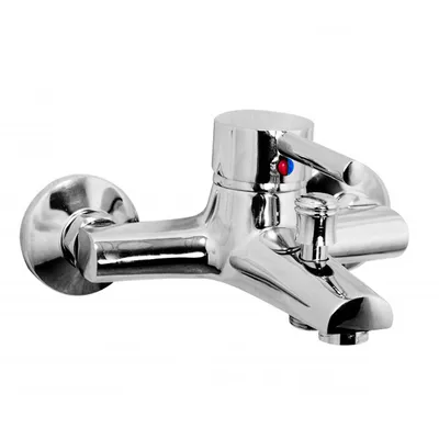 Смесител за вана-душ стенен Inter Ceramic с керамична глава с ръчен душ 3/4", Kristi ICF 6258290C