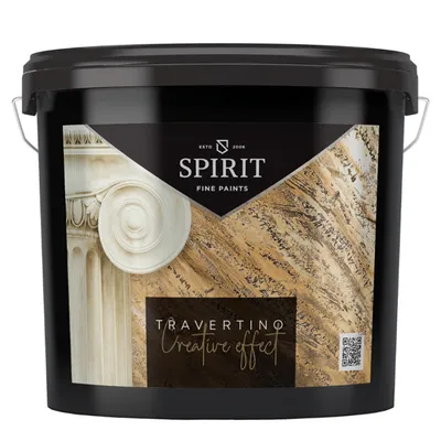 Декоративна мазилка Orgahim венецианска  8 кг, бяла мат, Spirit Travertino Creative Effect