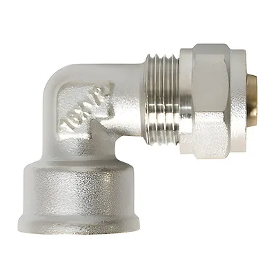 Коляно Sfit за Pex-Al-Pex тръба - женска резба ф 20 мм x 1/2", 10 bar, 90 °