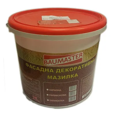 Мазилка Strom силиконова фасадна драскана 25 кг, 1.5 мм, Baumaster