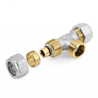 Тройник General Fittings за Pex-Al-Pex тръба - тръба - мъжка резба ф 32 мм x 1", 10 bar